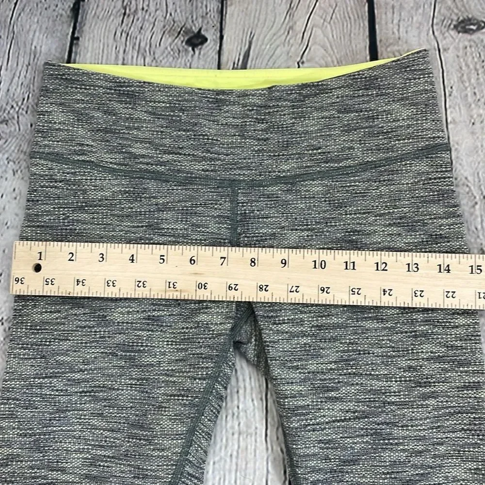 Lululemon Wunder Under Crop 6 Diamond Jacquard Space Dye Slate Clarity Yellow